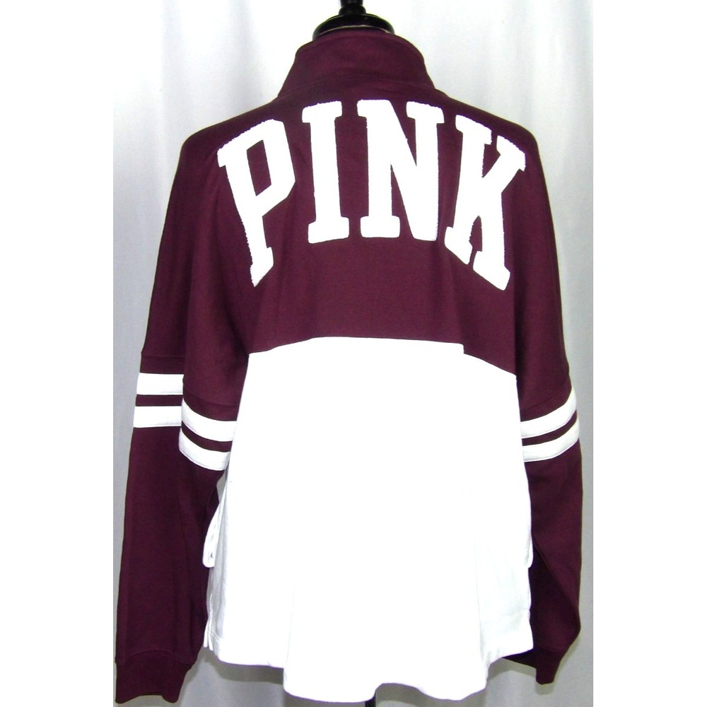 Victoria's Secret PINK Zip-Up Oversized Y2K Vintage Sweatshirt Women's Large